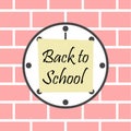 Back to School, Clock icon, Simple vector icon Royalty Free Stock Photo