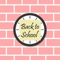 Back to School, Clock icon, Simple vector icon Royalty Free Stock Photo