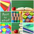 Back to school collage Royalty Free Stock Photo