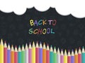 Back to school, Colored Pencil poster template Royalty Free Stock Photo