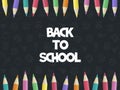 Back to school, Colored Pencil poster template Royalty Free Stock Photo