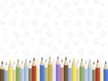 Back to school, Colored Pencil poster template Royalty Free Stock Photo