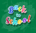 Back to school colorful message