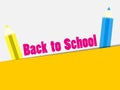 Back to School. Colorful pencil, banner. The beginning of the school year. Vector