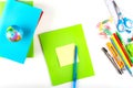 Back to school. Colorful stationery, textbooks and notebooks Royalty Free Stock Photo