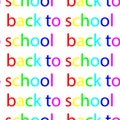 Back to school colorful typographic seamless pattern design template