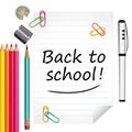 Back to school ! Colorful illustration.