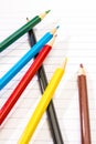 Back to School. Colour pencils. Stationery. Notebook. Royalty Free Stock Photo