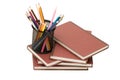 Back to school concept with books and pencils Royalty Free Stock Photo