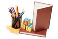 Back to school concept with books and pencils Royalty Free Stock Photo