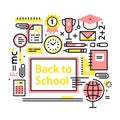 Back to school concept. Education collage Royalty Free Stock Photo