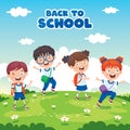 Back To School Concept With Funny Children Royalty Free Stock Photo