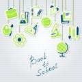 Back to school concept and icon set Royalty Free Stock Photo