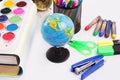 Back to school concept with office stationary Royalty Free Stock Photo