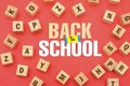 Back to School concept with Wooden alphabets around Royalty Free Stock Photo