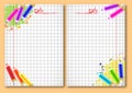 Back to school copybook pages