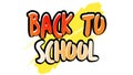 Back to school 3d Text effects Royalty Free Stock Photo
