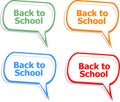 Back to school. Design elements, speech bubble for the text isolated on white Royalty Free Stock Photo