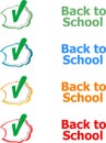 Back to school. Design elements, speech bubble for the text on white, education Royalty Free Stock Photo