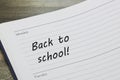 Back to School diary reminder Royalty Free Stock Photo