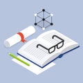 Back To School Diploma Isometric Illustration