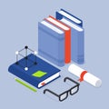 Back To School Diploma Isometric Illustration