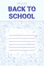 Back To School Doodle Label Hand Drawn On White Paper Background Royalty Free Stock Photo