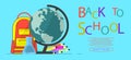 Back To School Education Concept Bunner Flat design Royalty Free Stock Photo