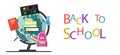 Back To School Education Concept Bunner Flat design Royalty Free Stock Photo