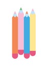 Back to school education pencils color artistic supplies