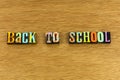 Back school homework typography Royalty Free Stock Photo