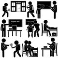 Back to School Episodes. Stick Figure Pictogram Icon