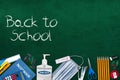 Back to School Essentials During Covid-19 Pandemic With Copy Space Royalty Free Stock Photo