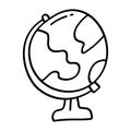 Globe Doodle Line Drawing Illustration Royalty Free Stock Photo