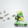 Back to school expenses car. Royalty Free Stock Photo