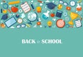 Back to school flat illustration Royalty Free Stock Photo