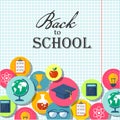 Back to school flat illustration Royalty Free Stock Photo