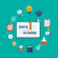 Back to school flat illustration