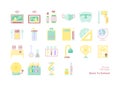 Back To School Flat Style Icon Set Royalty Free Stock Photo