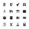 Back to School - Flat Vector Icons