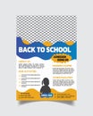 Back To School Flyer Design and School Admission Leaflet Design A4