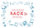 Back to school frame Royalty Free Stock Photo