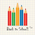 Back to school! - funny inscription template on math type background