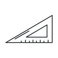 Back to school, geometry triangle ruler measure elementary education line icon style