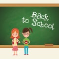 Back to school girls student ready Royalty Free Stock Photo