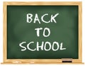 Back to school Green chalkboard / black board Royalty Free Stock Photo