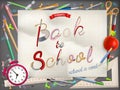 Back to school greeting card. EPS 10 Royalty Free Stock Photo