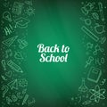 Back to school hand-drawn doodles background Royalty Free Stock Photo