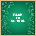 Back to school hand-drawn doodles background Royalty Free Stock Photo