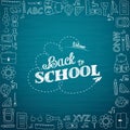 Back to school hand-drawn doodles background Royalty Free Stock Photo